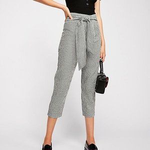 Free People Gingham West Side Tie Pants
